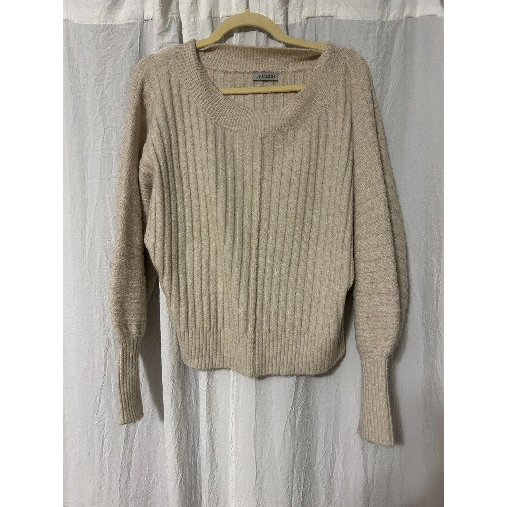Jamison Samantha Off the Shoulder Pullover Sweater from Evereve Medium Tan Beige